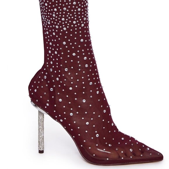 "  RESTLESS  RHINESTONES  " SOCK HEELED BOOTS PUBLIC DESIRE( BRAND NEW !!!!! - Picture 3 of 6